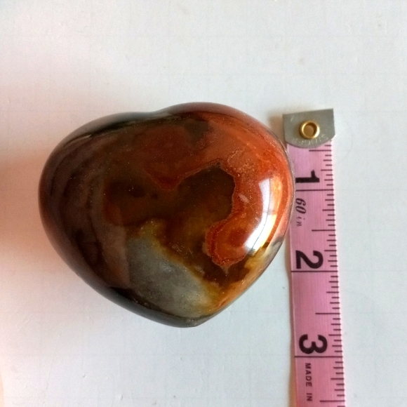 Polychrome Jasper Crystal Heart. - Picture 7 of 8